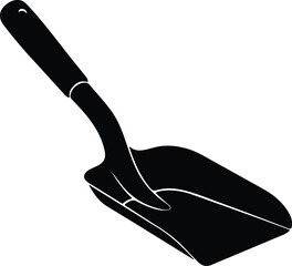 Vector silhouette of a garden shovel tool illustration