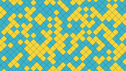 blue and yellow diamond pattern background