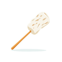 2D_icon_marshmallow_root_isolated_on_a_whitثو Vector, eps, flat design, animation design, simple flat 2D icon, minimalist design, clipart, illustration.