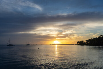 Sunset Over Tahaa Island, French Polynesia