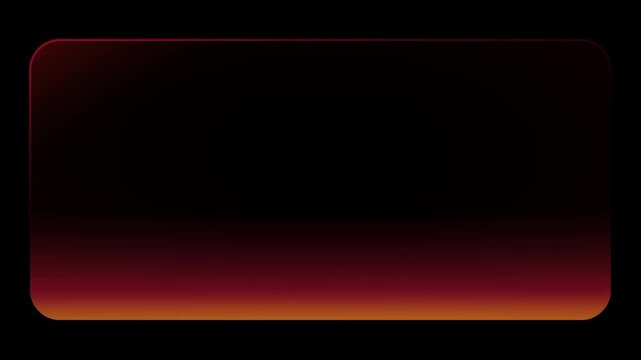 A wide horizontal glass banner with a deep red glow along the bottom edge creates a striking and intense visual element on a dark black background