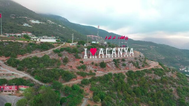 Aerial Video of Alanya City Center and Panoramic Coast 4K Drone