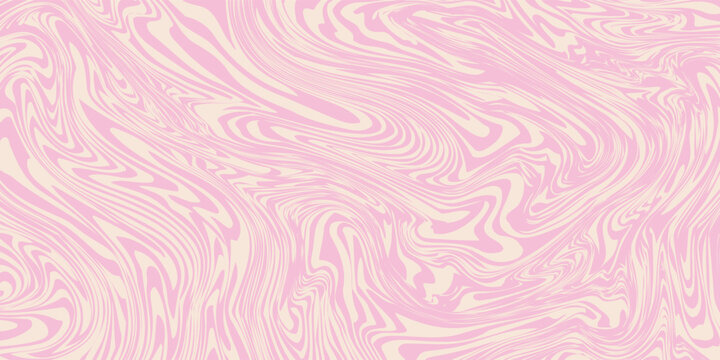 Pink candy pattern background. Abstract vector melted caramel texture. Strawberry cream swirls. Liquid mousse background. Psychedelic trippy raspberry ice cream.