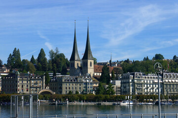 Fototapeta premium St. Leodegar in the courtyard in Lucerne, Switzerland