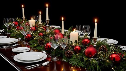 Elegant holiday table setting