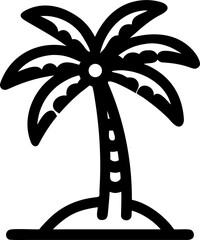 vector illustration of a palm tree palm tree silhouette