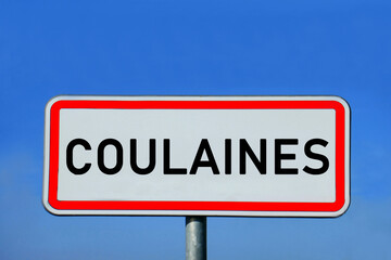 Obraz premium place-name sign Coulaines