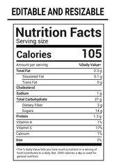 Nutrition Facts, Nutrition Facts Label, Supplement facts, Nutrition List, Vitamin Facts, Supplement list, Nutrition Template, Supplement Template 