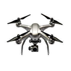 Silver Drone Shows Details. Studio lighting, metallic surface. Use for commercial technology product shots, presentations, or ads.