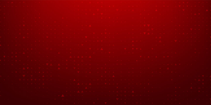 A uniform deep red background features a subtle, repeating texture.