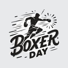 Black Silhouette boxer punching