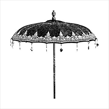 Ornate Vintage Parasol Illustration