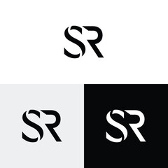 s r initial monogram vector icon illustration