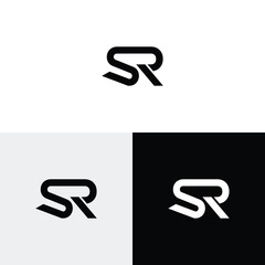 s r initial monogram vector icon illustration
