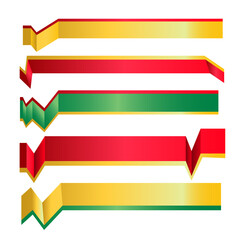 Gold ribbon paper for party decoration