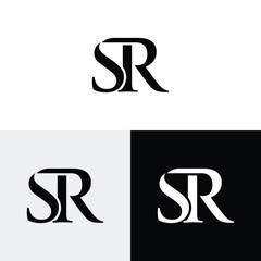 s r initial monogram vector icon illustration