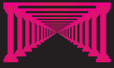 A beautiful and stainless elegant corridor design and mapping