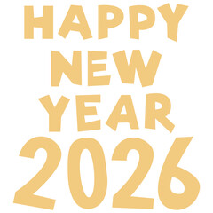Happy New Year Typography Design