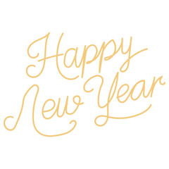 Happy New Year Typography Design