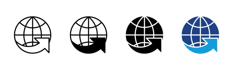 International icon set multiple style collection