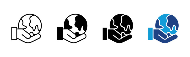 Environmental icon set multiple style collection