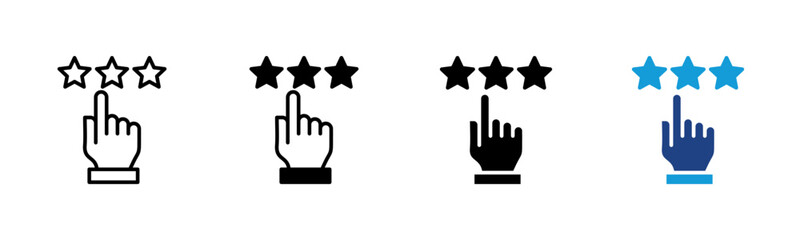 Rating icon set multiple style collection
