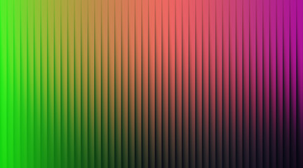 Illustration of vibrant gradient background with colorful vertical stripes transitioning from green to pink