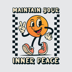 Simple and Fun Cartoon Mascot Character With Beautiful Phrase