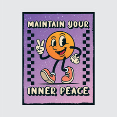 Simple and Fun Cartoon Mascot Character With Beautiful Phrase