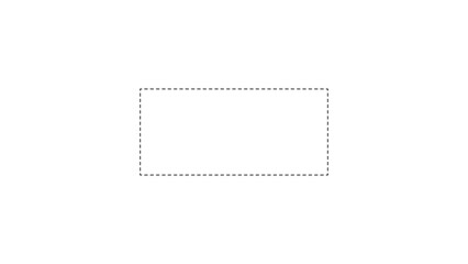 Simple Rectangular Label with Perforated Dashed Line Outline. Clean Graphic Design Element for Discount Vouchers, Gift Certificates, and Admission Tickets