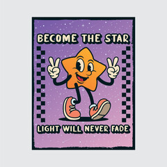 Simple and Fun Cartoon Mascot Character With Beautiful Phrase