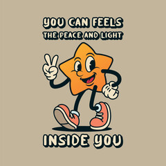 Simple and Fun Cartoon Mascot Character With Beautiful Phrase