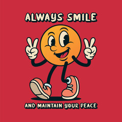 Simple and Fun Cartoon Mascot Character With Beautiful Phrase