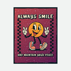 Simple and Fun Cartoon Mascot Character With Beautiful Phrase