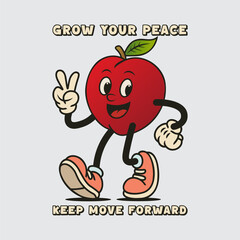 Simple and Fun Cartoon Mascot Character With Beautiful Phrase