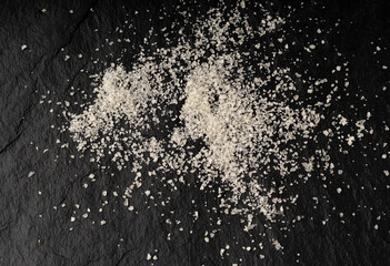 Gelatin powder macro texture