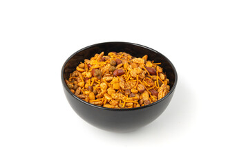 Navrattan namkeen mixture. Indian nimko snack, spicy and sweet farsaan