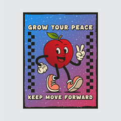 Simple and Fun Cartoon Mascot Character With Beautiful Phrase