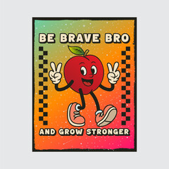 Simple and Fun Cartoon Mascot Character With Beautiful Phrase