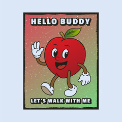 Simple and Fun Cartoon Mascot Character With Beautiful Phrase