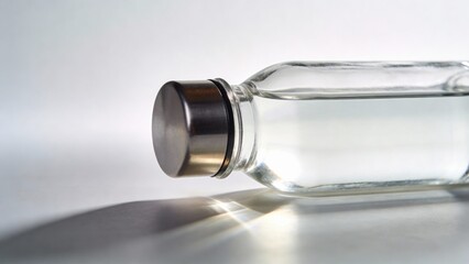 Glass Water Bottle with Elegant Backlighting