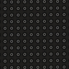 Decorative Seamless Floral Geometric Black & White Pattern