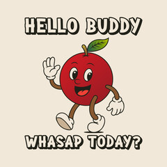 Simple and Fun Cartoon Mascot Character With Beautiful Phrase