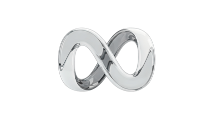 3D Rendered Infinity Symbol on White Background
