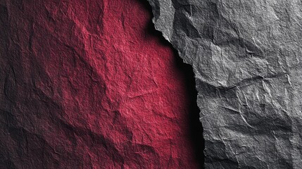 Red and Gray Crinkled Paper Texture Background.
