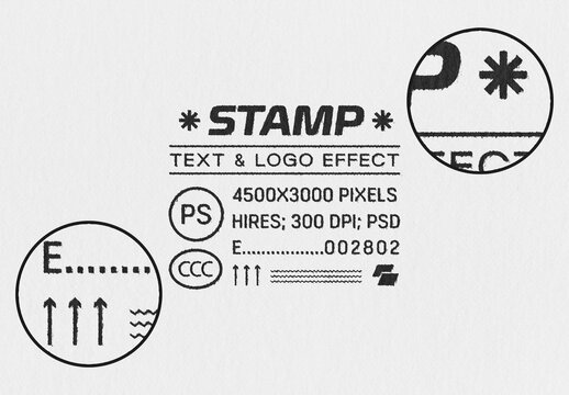 Stamp Printer Design Effect Mockup