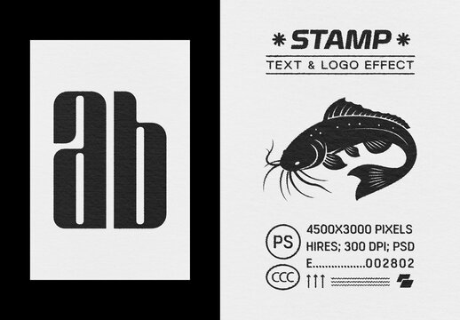 Stamping Printer Design Effect Mockup