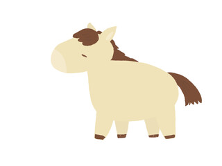 かわいい白馬のキャラクター
