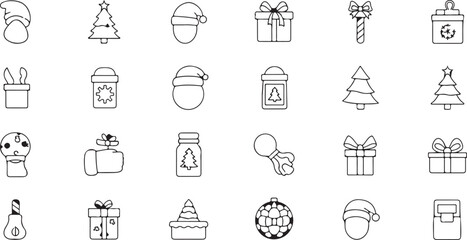 Hand Drawn Church Icon Set with Black Silhouette Illustrations for Christmas and Holiday Design
