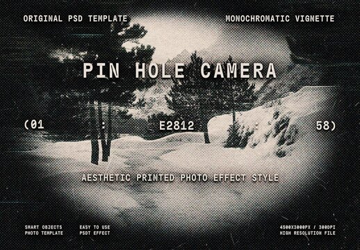Pin Hole Camera Effect Mockup
